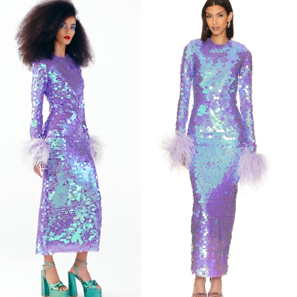 THE NEW ARRIVALS BY ILKYAZ OZEL  Sequin Zouzou Maxi Dress